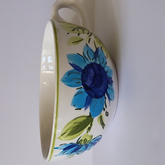 Genuine Ironstone Ware Hand Painted Blue Flowers Coffee Cup Soup Mug Japan - Picture 9 of 12
